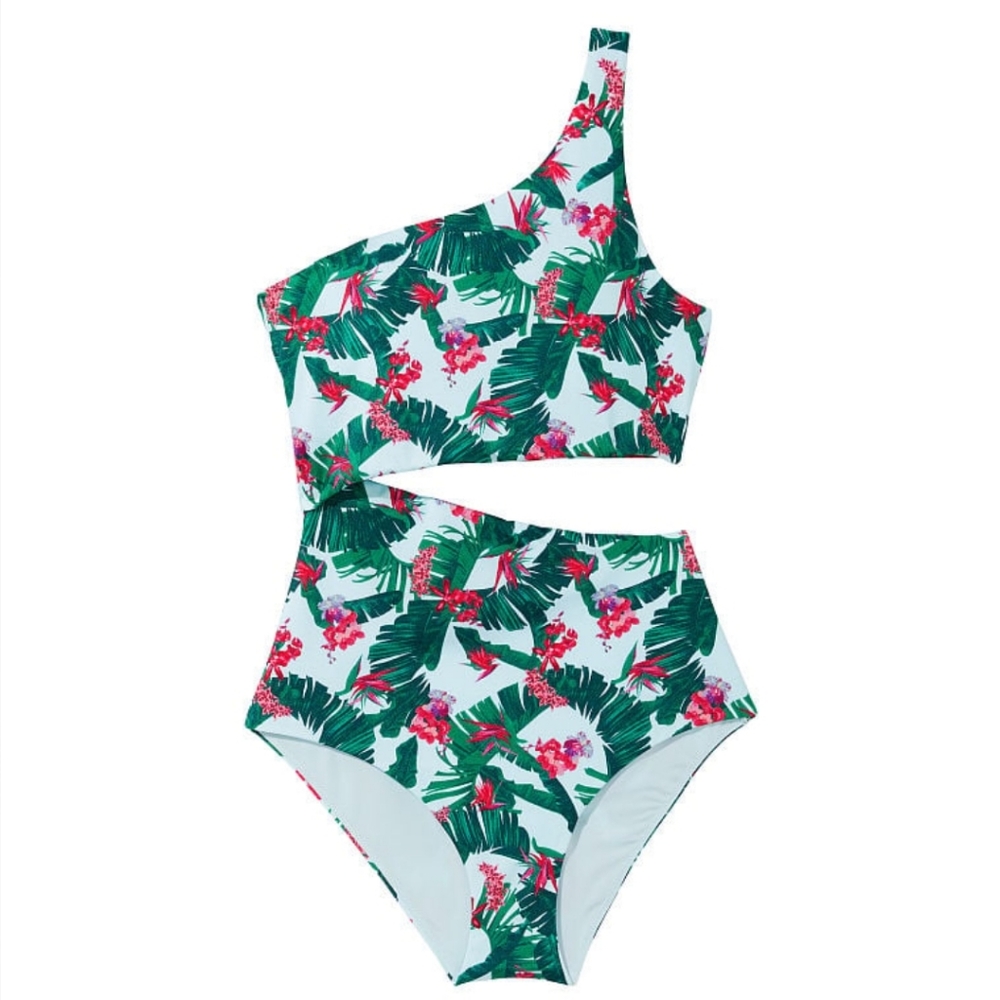 Victoria's secret very sexy swim cutout one-piece swimsuit MEDIUM tropical